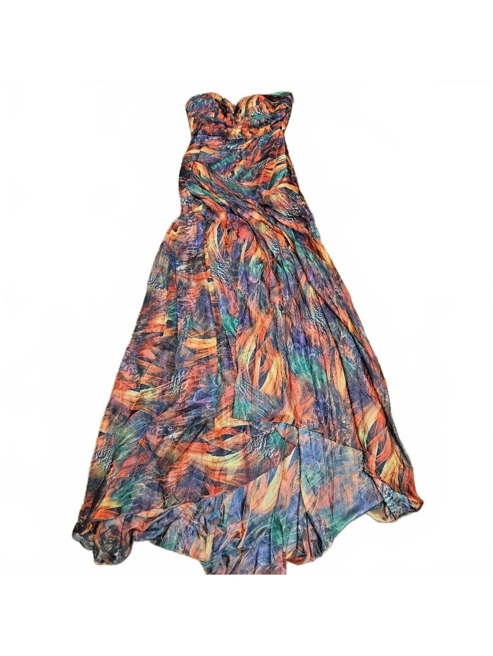 Bridess | Multicolor Strapless Maxi Dress | 16